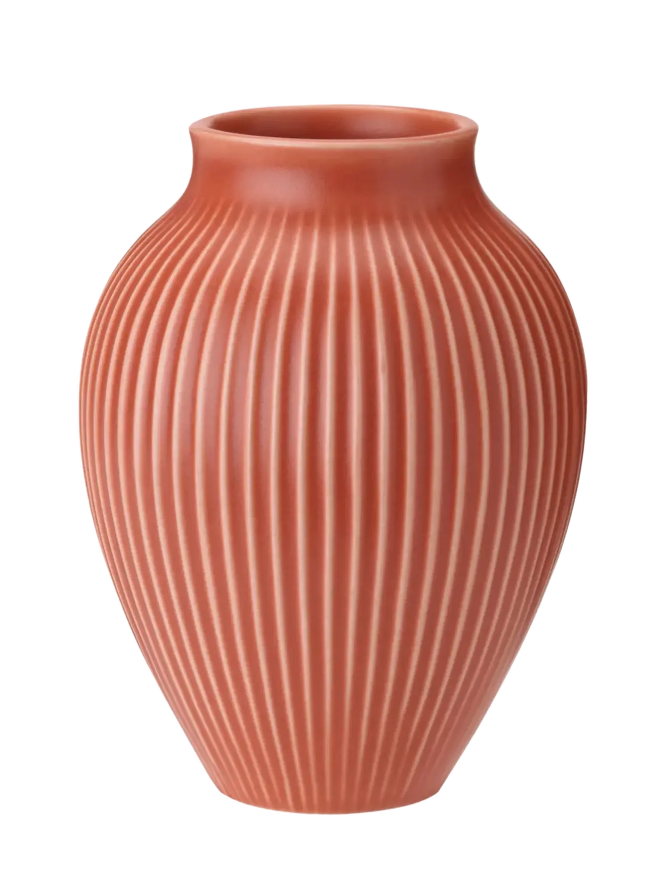 Knabstrup Keramik Knabstrup Vase H 12.5 Cm Coral, Cylindervase, Rød, Str: 12.5 CM
