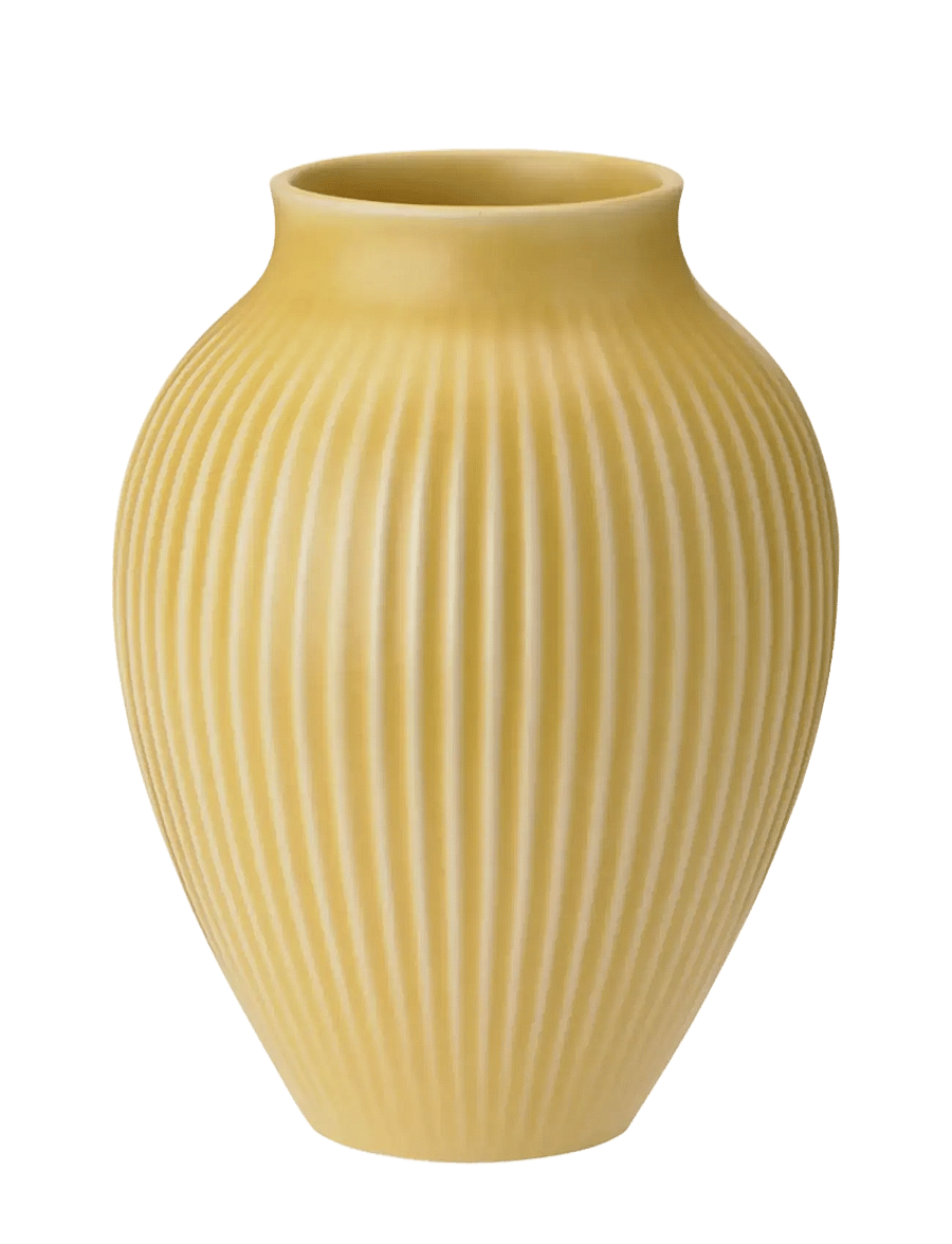 Knabstrup Keramik - Knabstrup Keramik Knabstrup vase H 12.5 cm yellow - vasen - yellow - 1