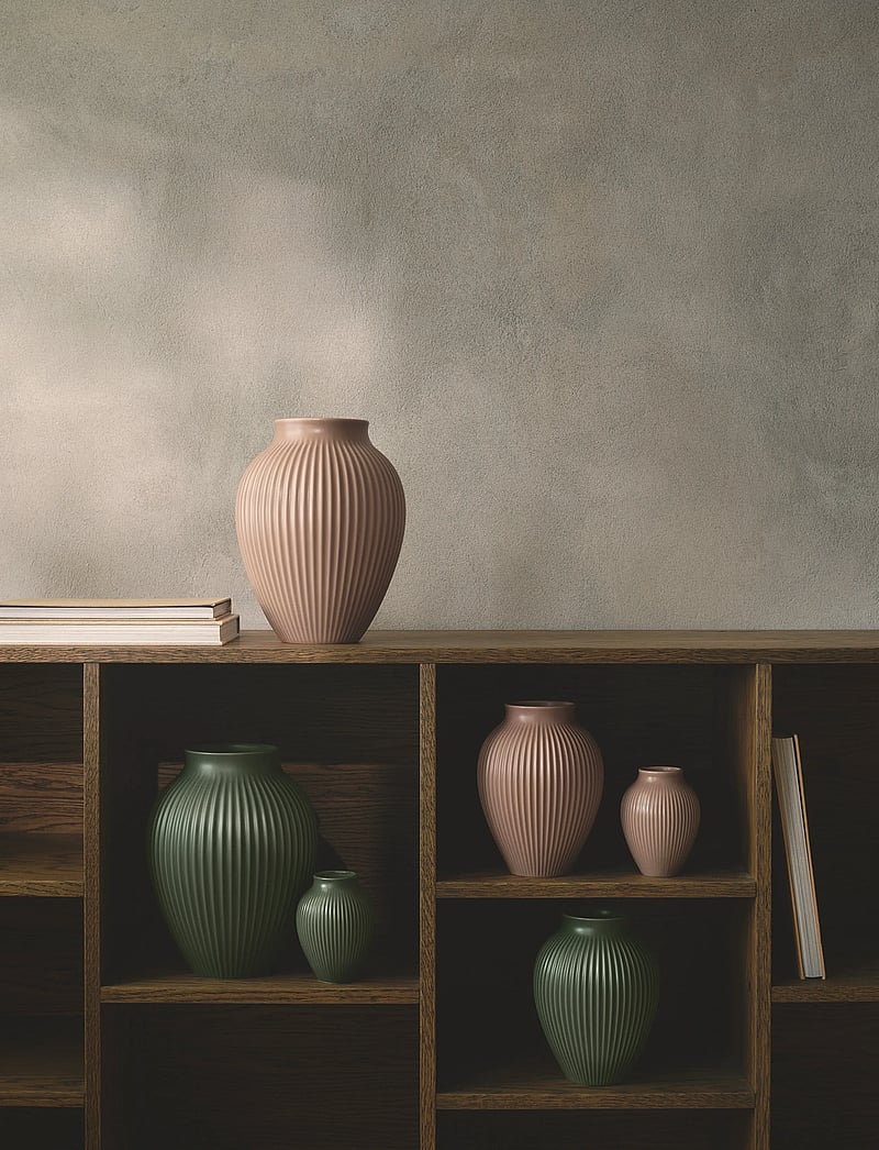 Knabstrup Keramik - Knabstrup Keramik Knabstrup vase H 12.5 cm ripple mat celadon green - madalaimad hinnad - ripple mat celadon green - 3