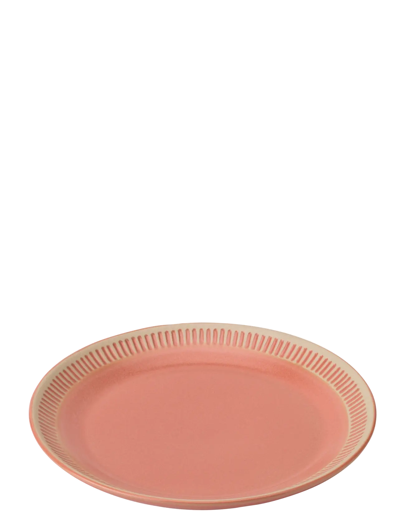 Knabstrup Keramik Colorit Middagstallerken Ø 27 Cm Coral, Dinner Plade, Pink, Str: Ø 27 CM