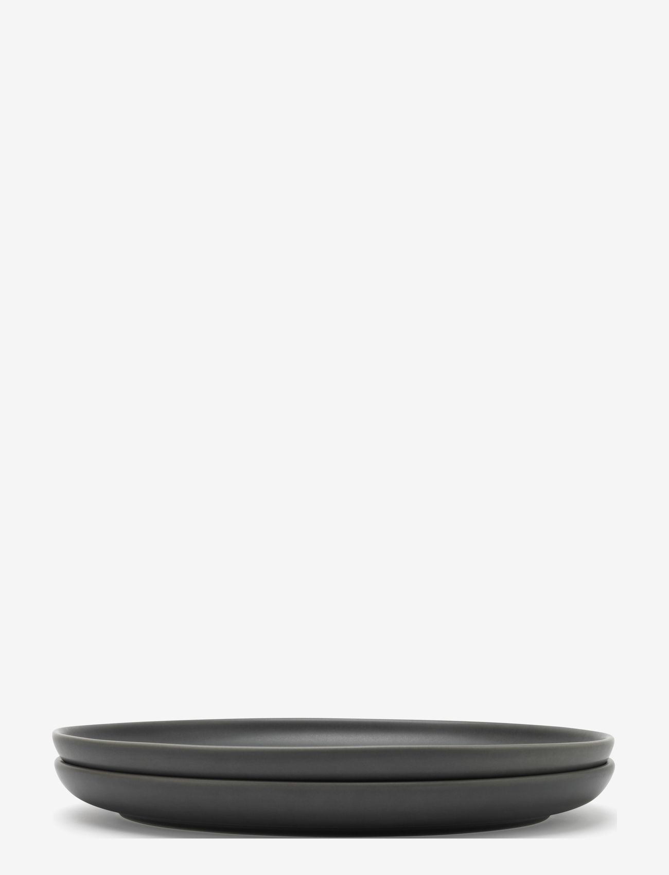 Knabstrup Keramik - Tavola plate, 2 pcs. - pietų lėkštės - grey - 0