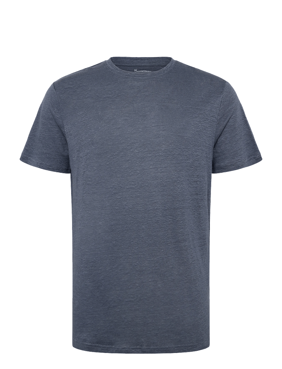 Knowledge Cotton Apparel - Linen t-shirt - vintage indigo - 0