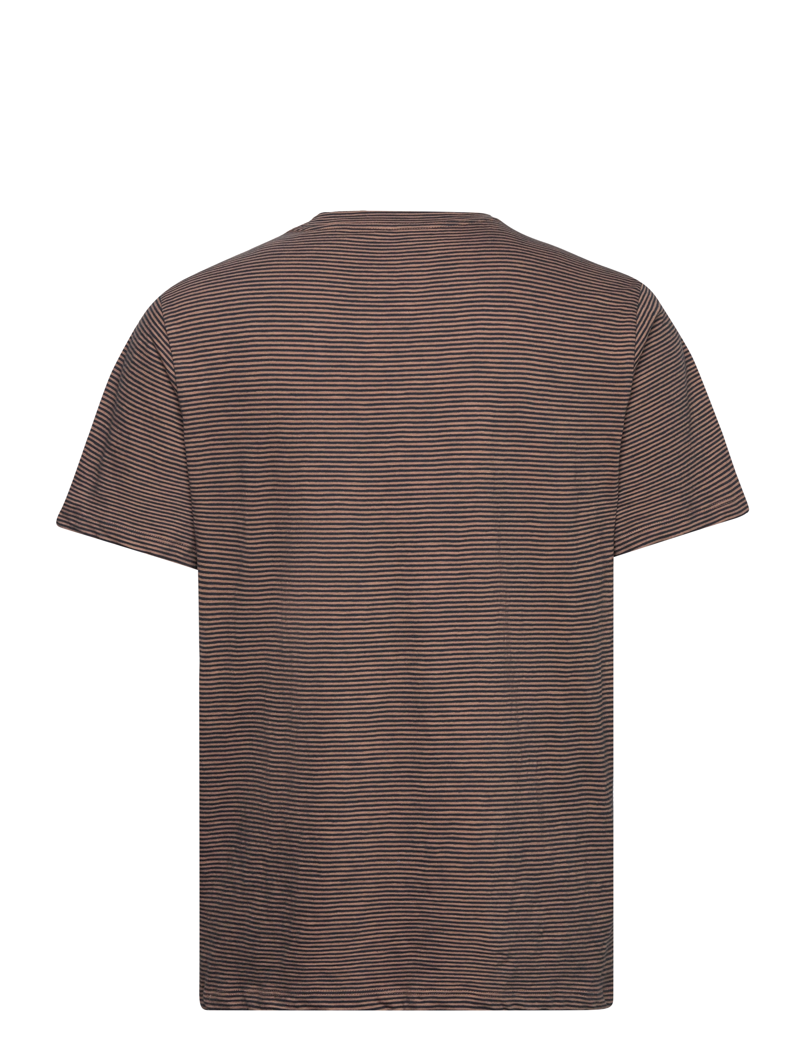 Knowledge Cotton Apparel - Narrow striped slub t-shirt - GOTS/ - brown stripe - 2