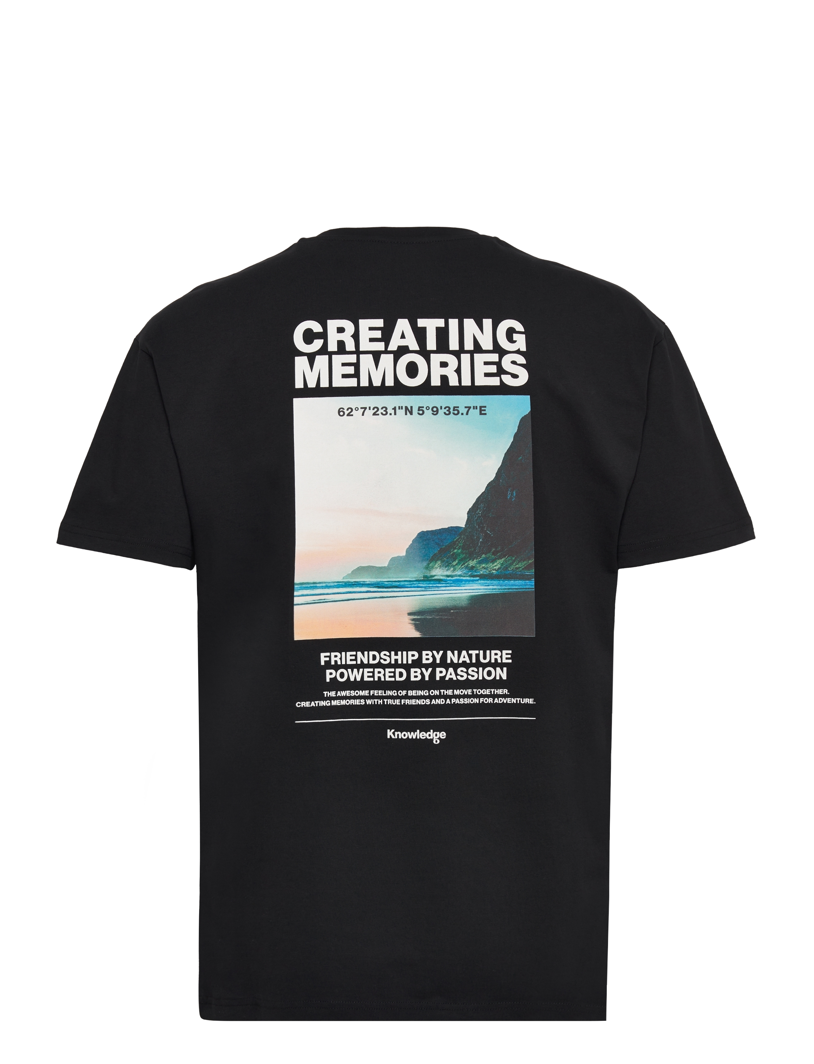 Knowledge Cotton Apparel - Loose t-shirt chest and back photo - black jet - 1