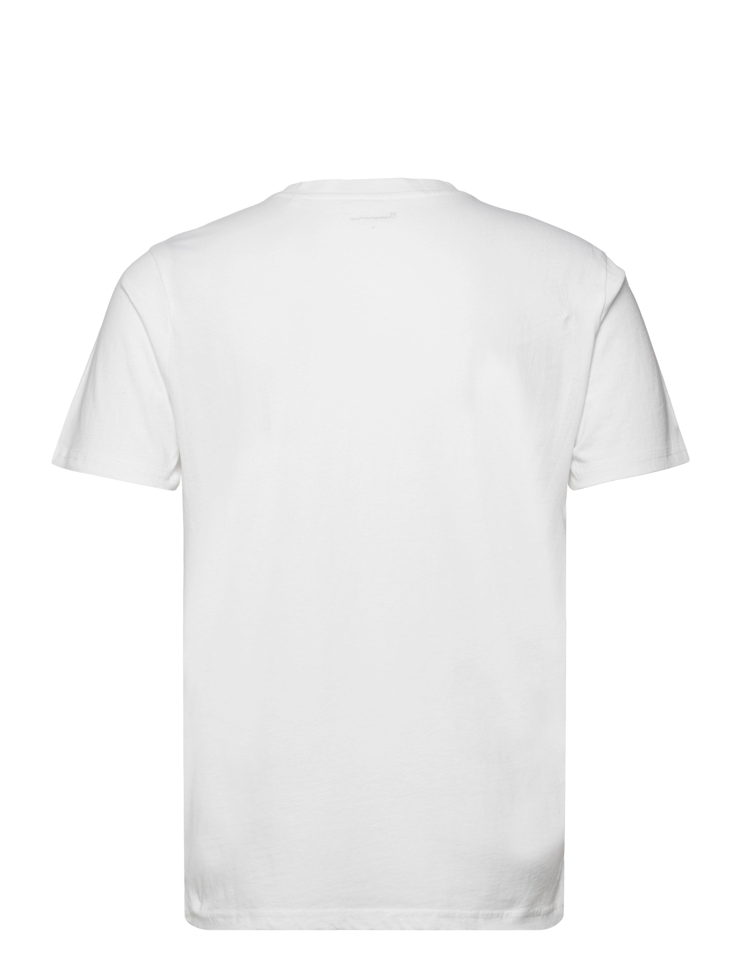 Knowledge Cotton Apparel - Regular owl chest print t-shirt - G - bright white - 1