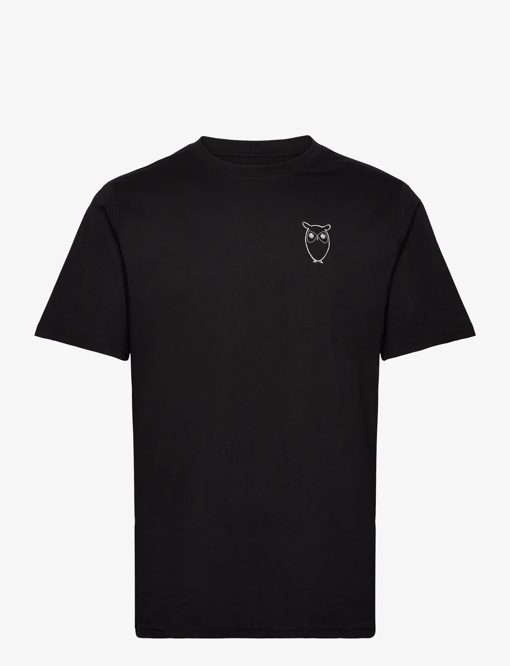 Knowledge Cotton Apparel - Owl chest tee - GOTS/Vegan - kortærmede t-shirts - black jet - 0
