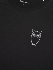 Knowledge Cotton Apparel - ALDER owl chest tee - GOTS/Vegan - laveste priser - black jet - 2