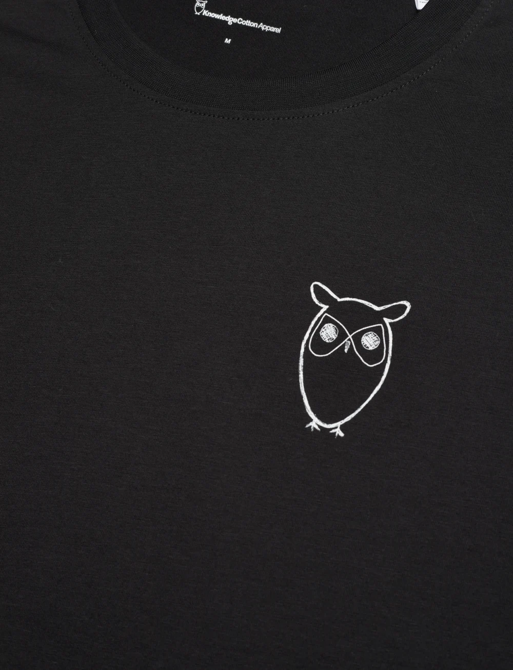 Knowledge Cotton Apparel - Owl chest tee - GOTS/Vegan - kortærmede t-shirts - black jet - 2