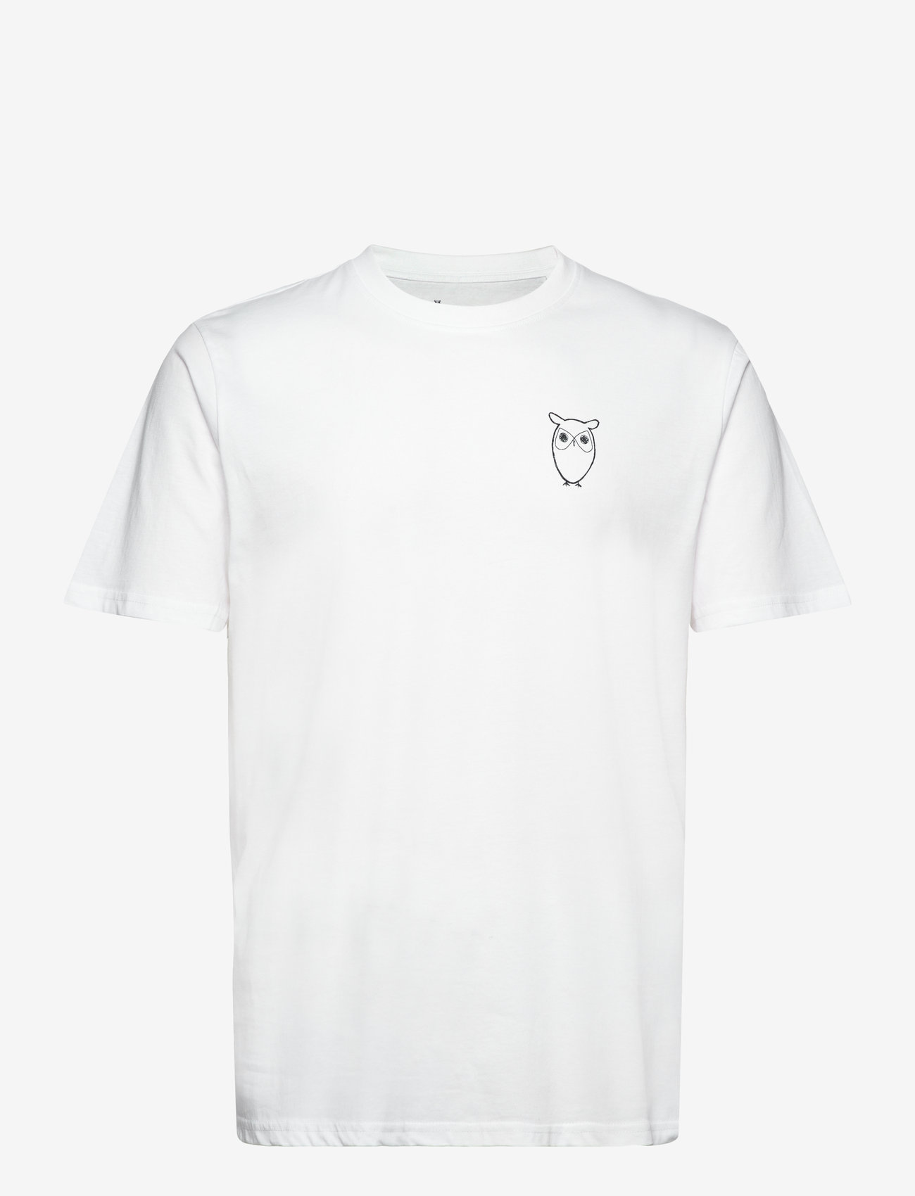 Knowledge Cotton Apparel - Owl chest tee - GOTS/Vegan - kurzärmelig - bright white - 0