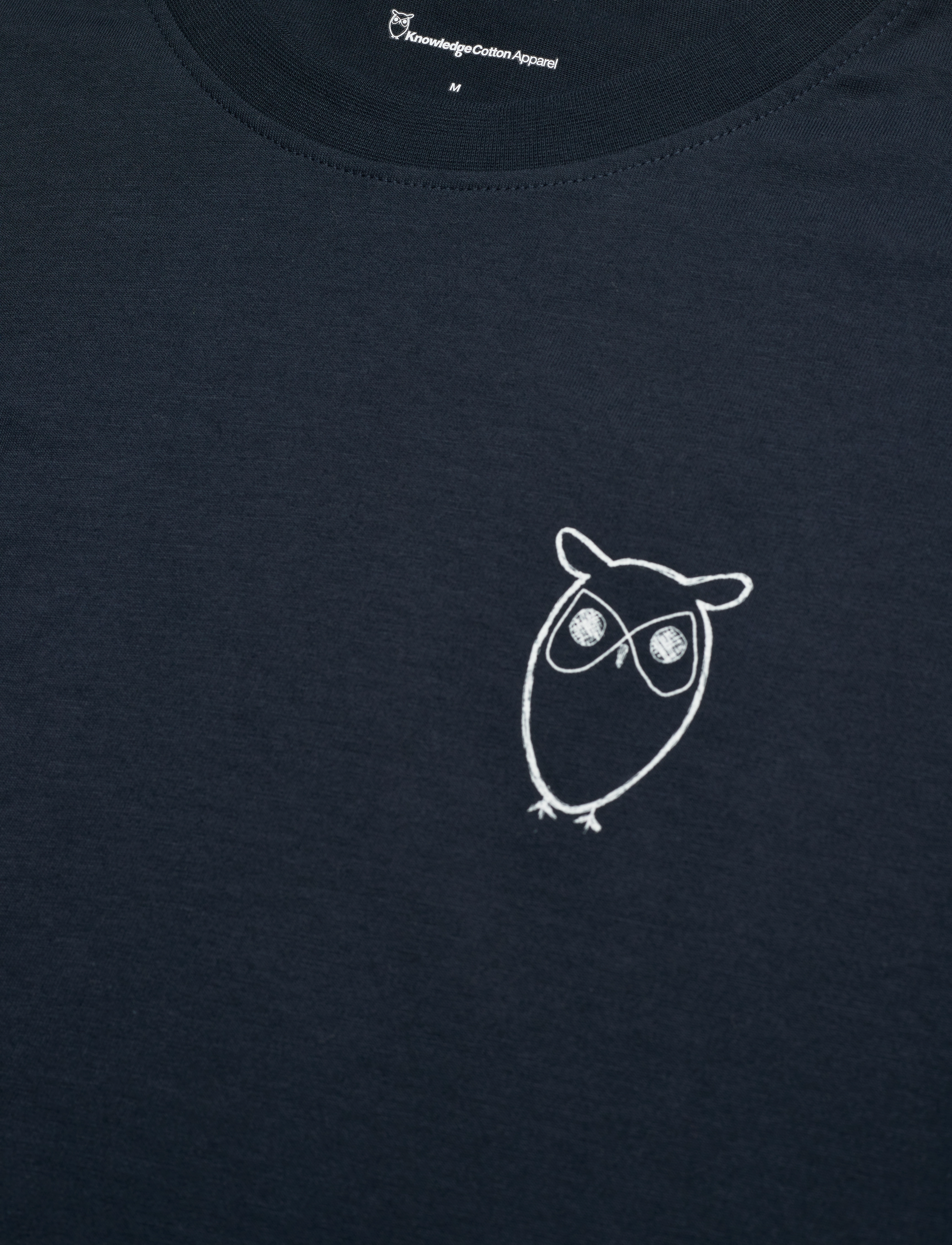 Knowledge Cotton Apparel - Owl chest tee - GOTS/Vegan - kortærmede t-shirts - total eclipse - 2