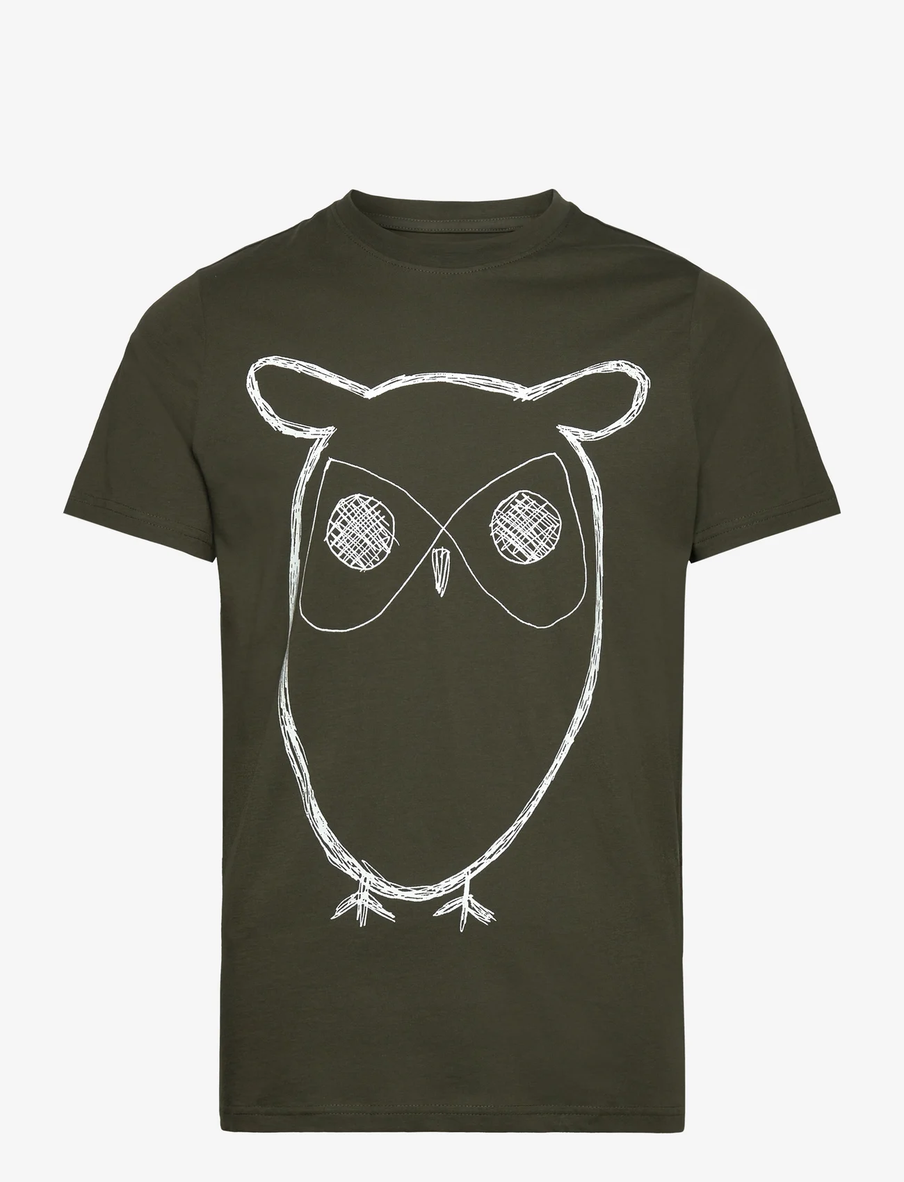 Knowledge Cotton Apparel - ALDER big owl tee - GOTS/Vegan - lowest prices - forrest night - 0
