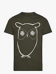 Knowledge Cotton Apparel - ALDER big owl tee - GOTS/Vegan - laagste prijzen - forrest night - 0