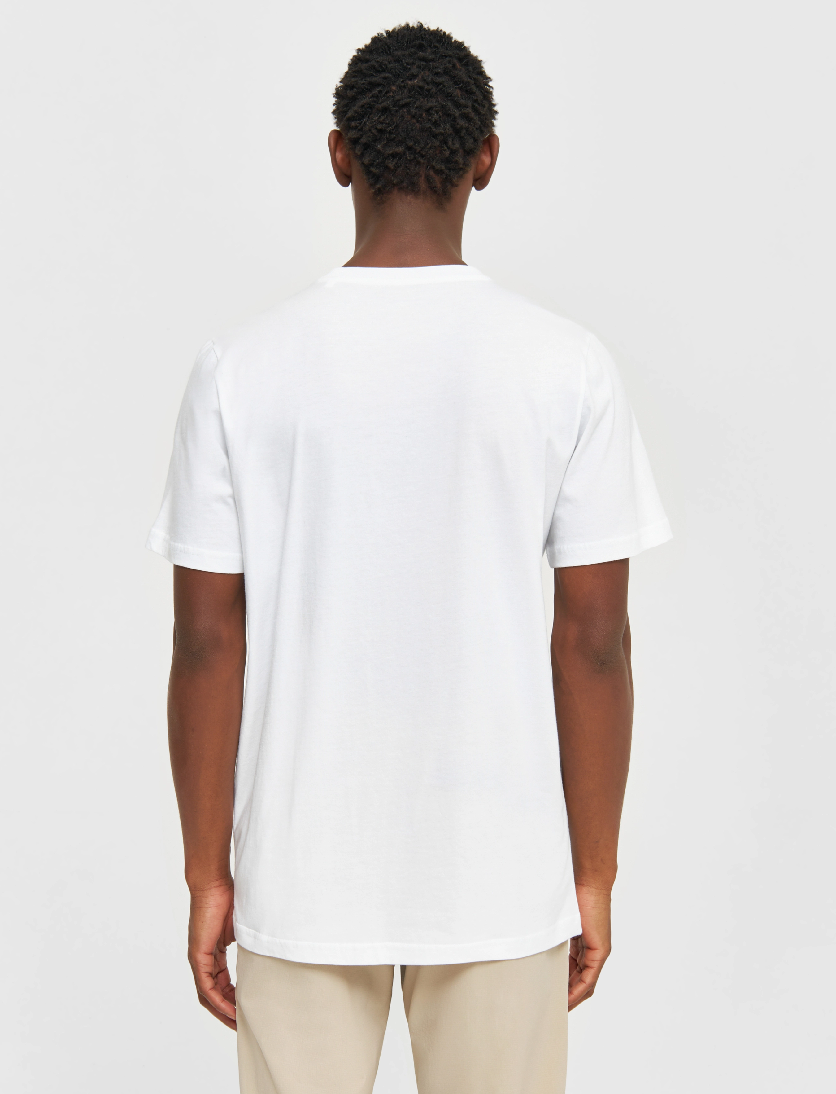 Knowledge Cotton Apparel - Regular fit owl chest print t-shirt - bright white - 3