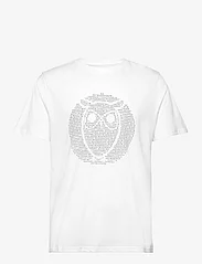 Knowledge Cotton Apparel - Regular fit owl chest print - GOTS/ - laveste priser - bright white - 0