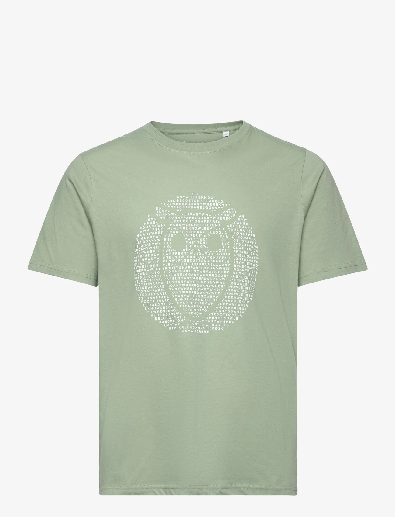 Knowledge Cotton Apparel - Regular fit owl chest print - GOTS/ - mažiausios kainos - lily pad - 0