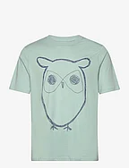 Regular big owl front print t-shirt - GRAY MIST