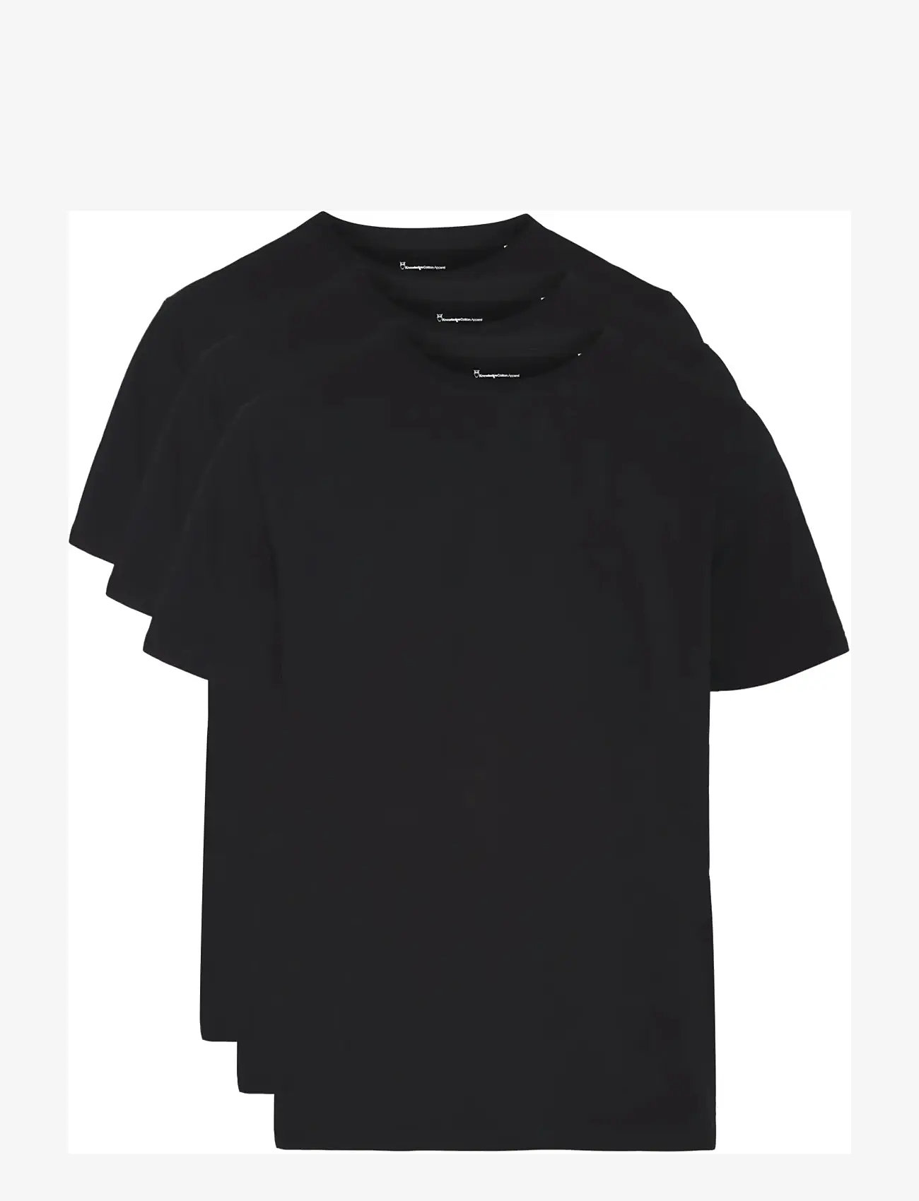 Knowledge Cotton Apparel - 3-pack core t-shirt - t-särkide multipakk - black jet - 1