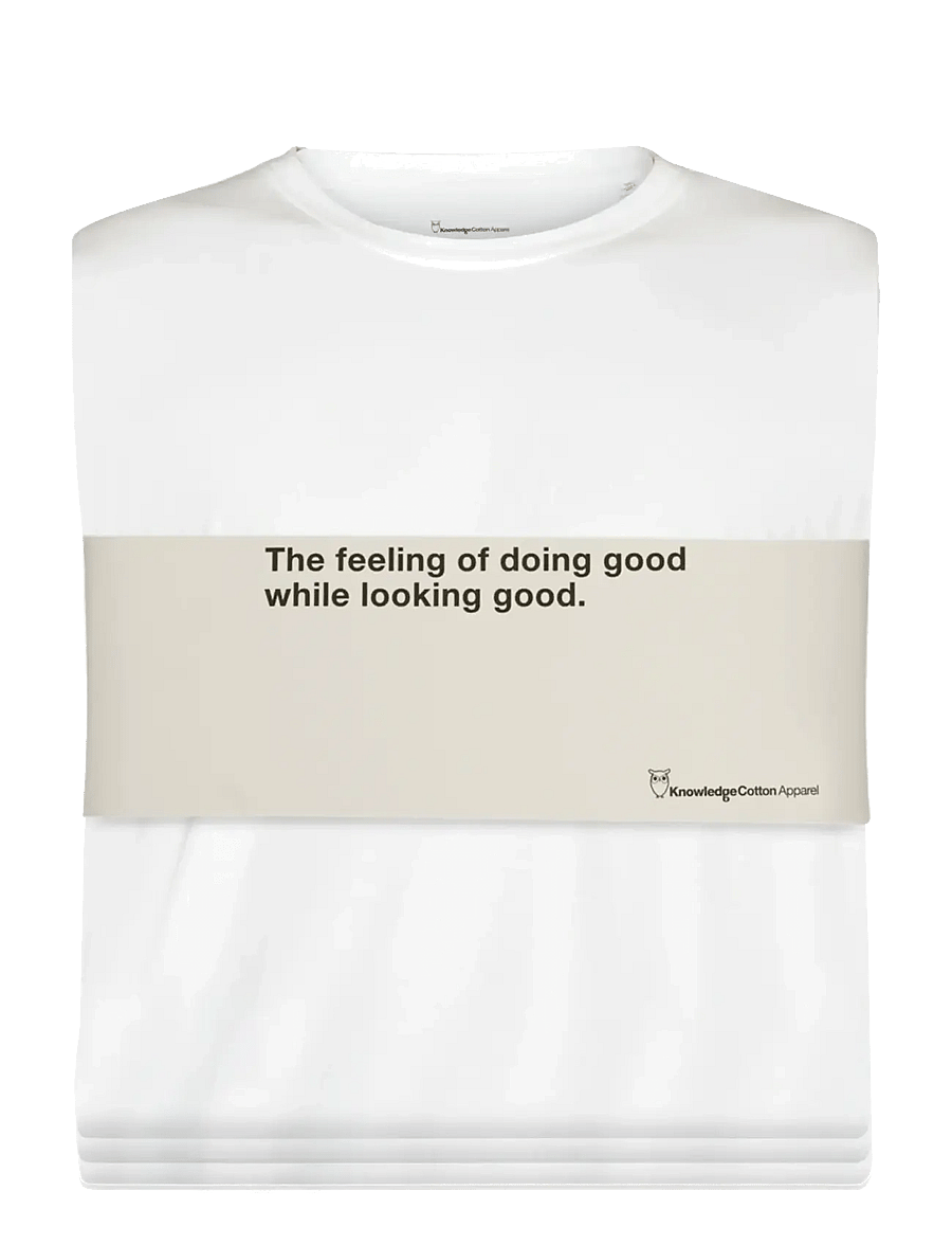 Knowledge Cotton Apparel - 3-pack core t-shirt - t-shirts im multipack - bright white - 1