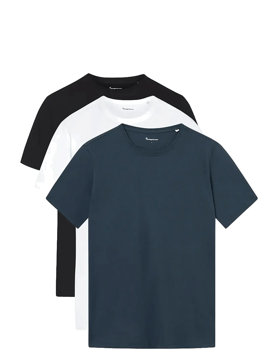 Knowledge Cotton Apparel - 3-pack core t-shirt - multipack t-shirts - item colour - 0