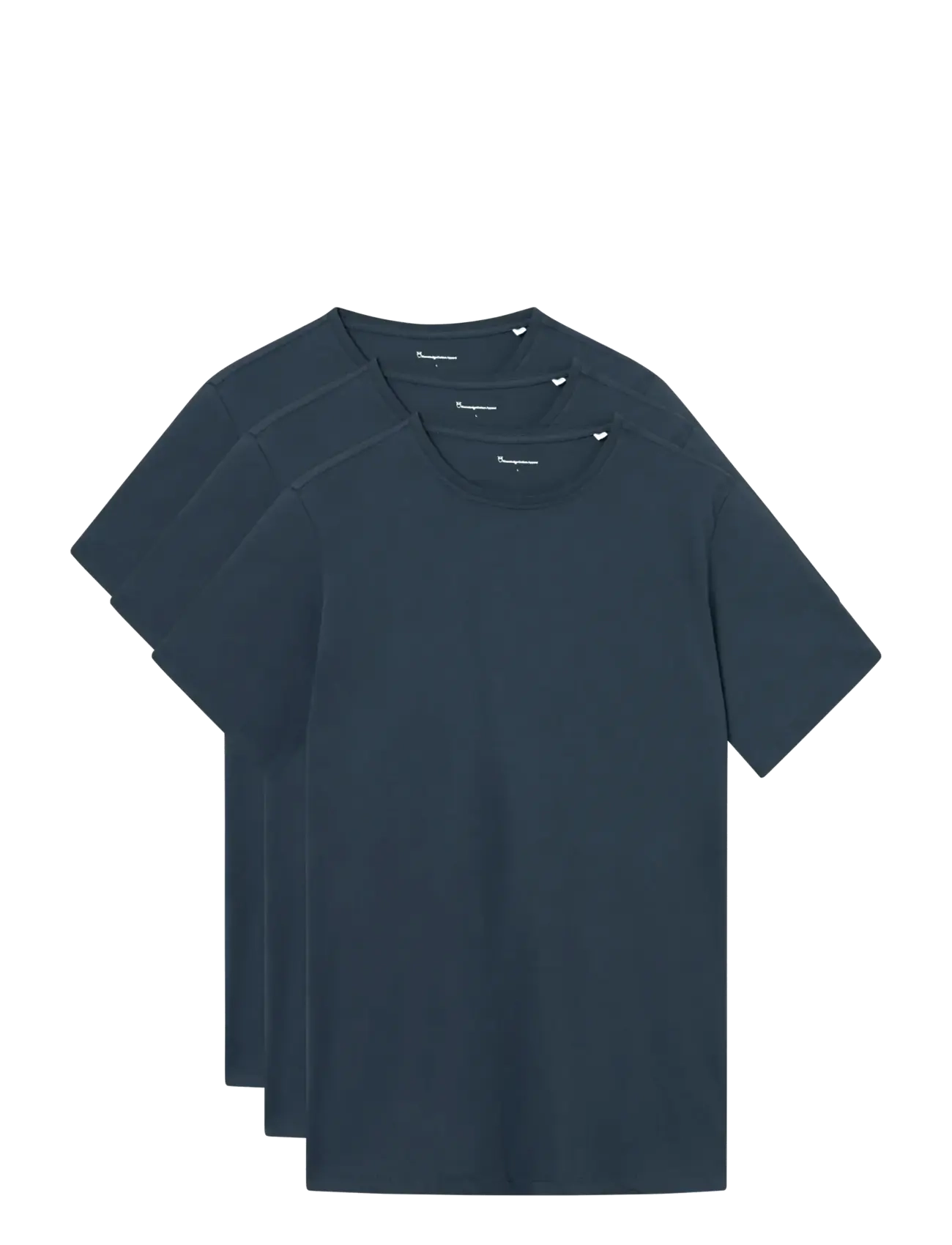 Knowledge Cotton Apparel 3-pack core t-shirt - Kleidung - TOTAL ECLIPSE / navy