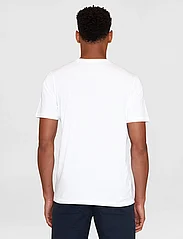 Knowledge Cotton Apparel - Single jersey big crosstitch print - t-shirts - bright white - 3