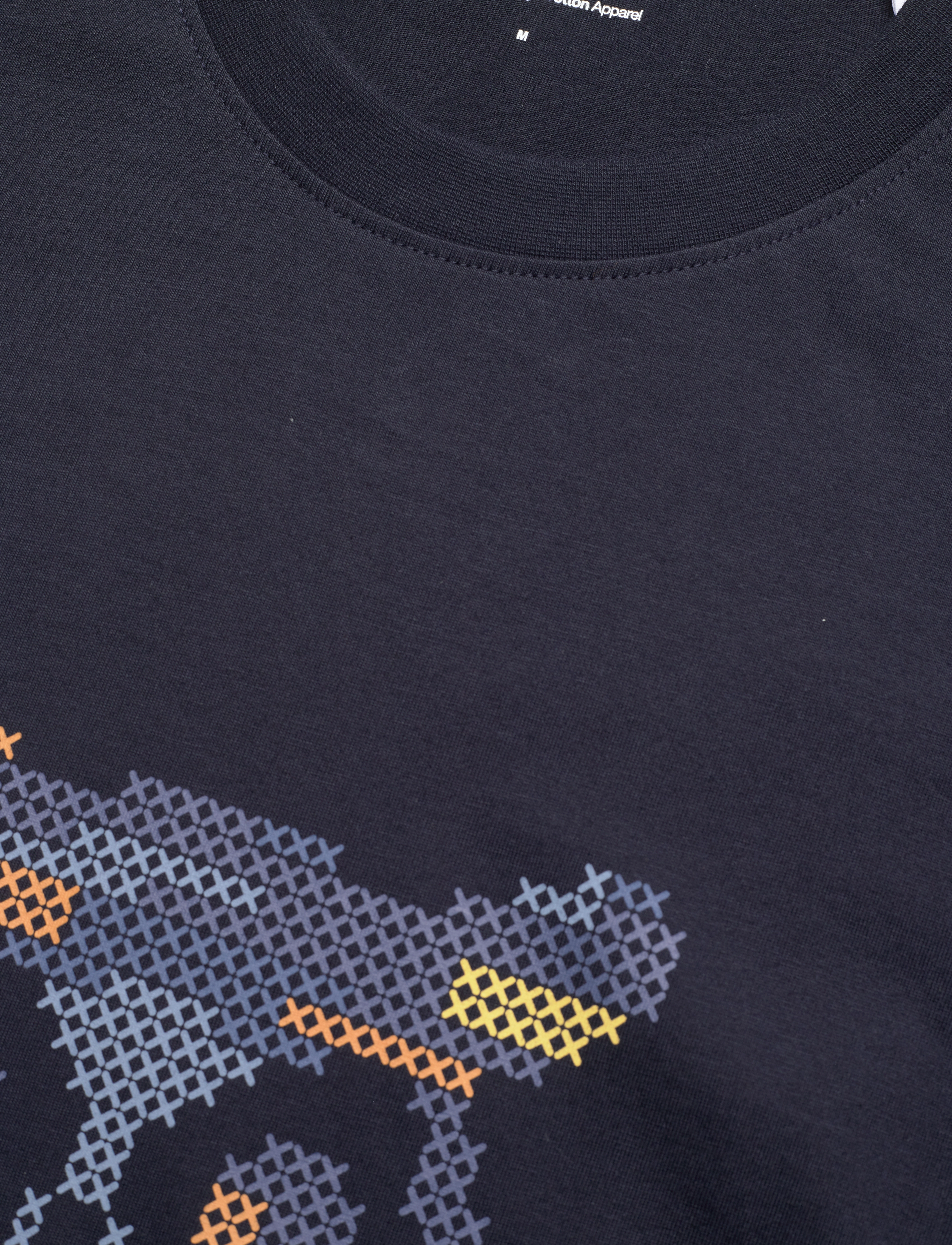 Knowledge Cotton Apparel - Single jersey big crosstitch print - night sky - 5