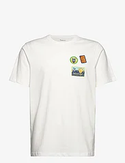 Knowledge Cotton Apparel - Regular short sleeve heavy single e - t-shirts - egret - 0