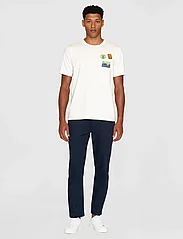 Knowledge Cotton Apparel - Regular short sleeve heavy single e - kortärmade t-shirts - egret - 4