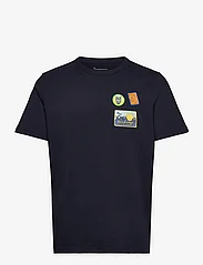 Knowledge Cotton Apparel - Regular short sleeve heavy single e - short-sleeved t-shirts - night sky - 1