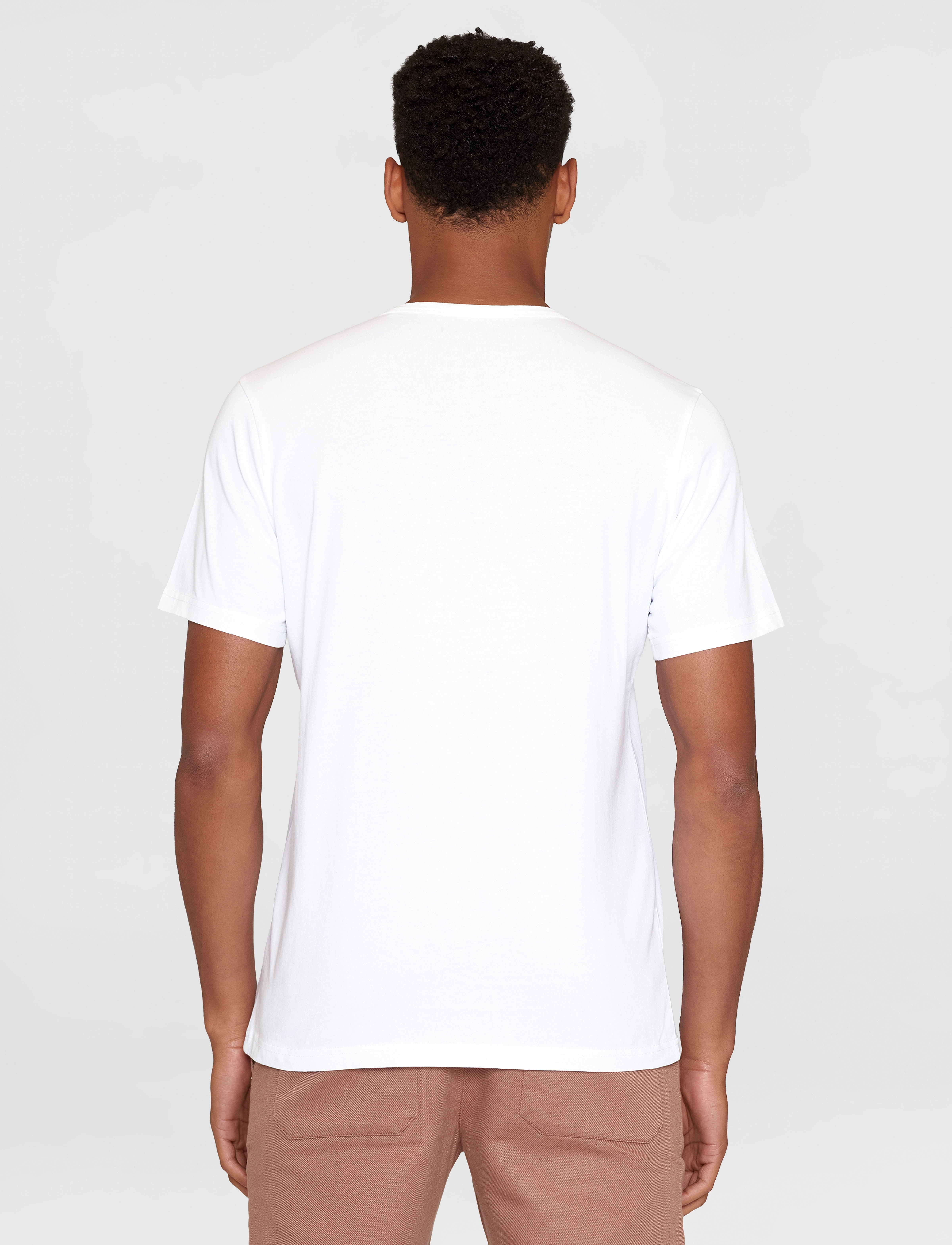 Knowledge Cotton Apparel - Regular short sleeve heavy single o - bright white - 3
