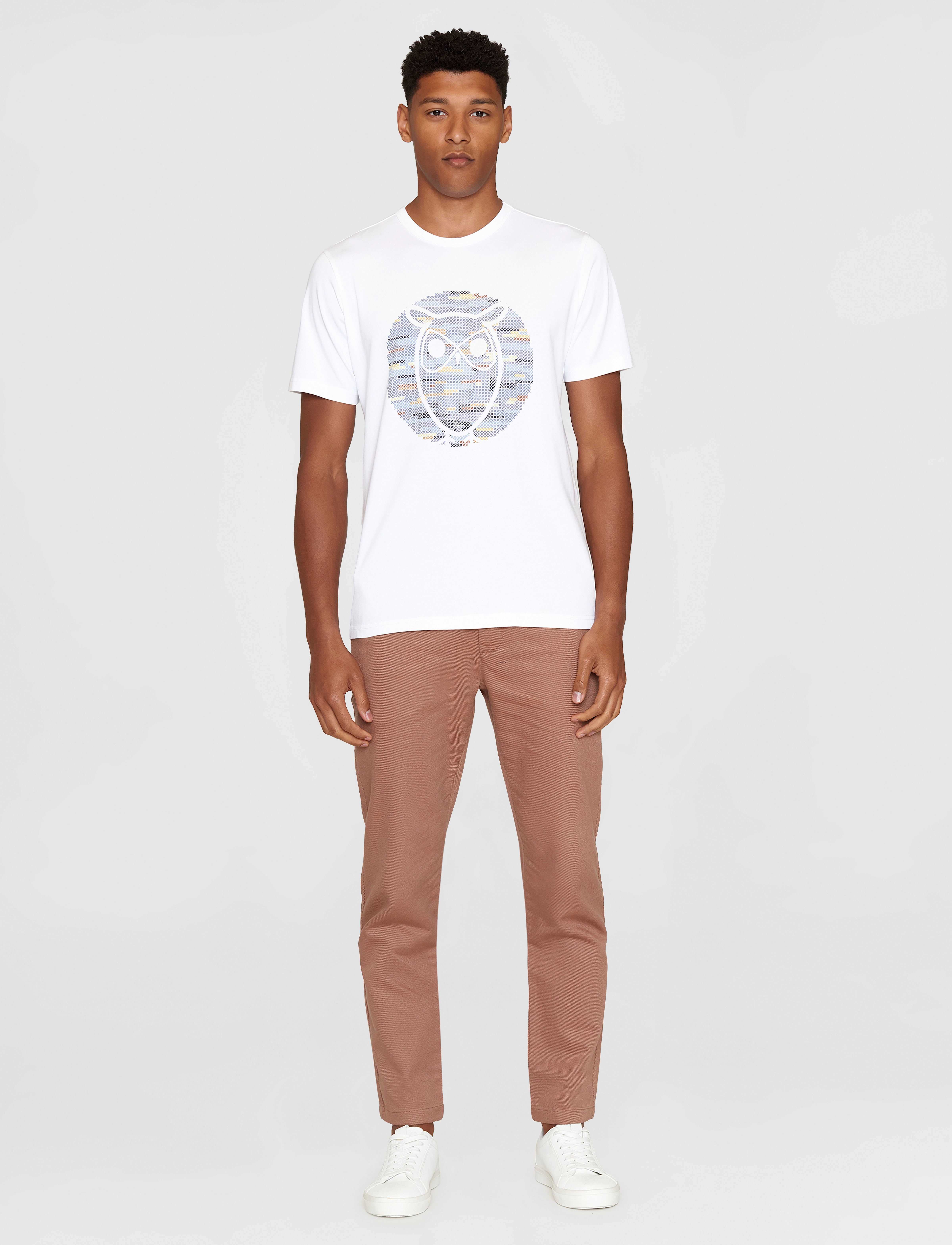 Knowledge Cotton Apparel - Regular short sleeve heavy single o - bright white - 4