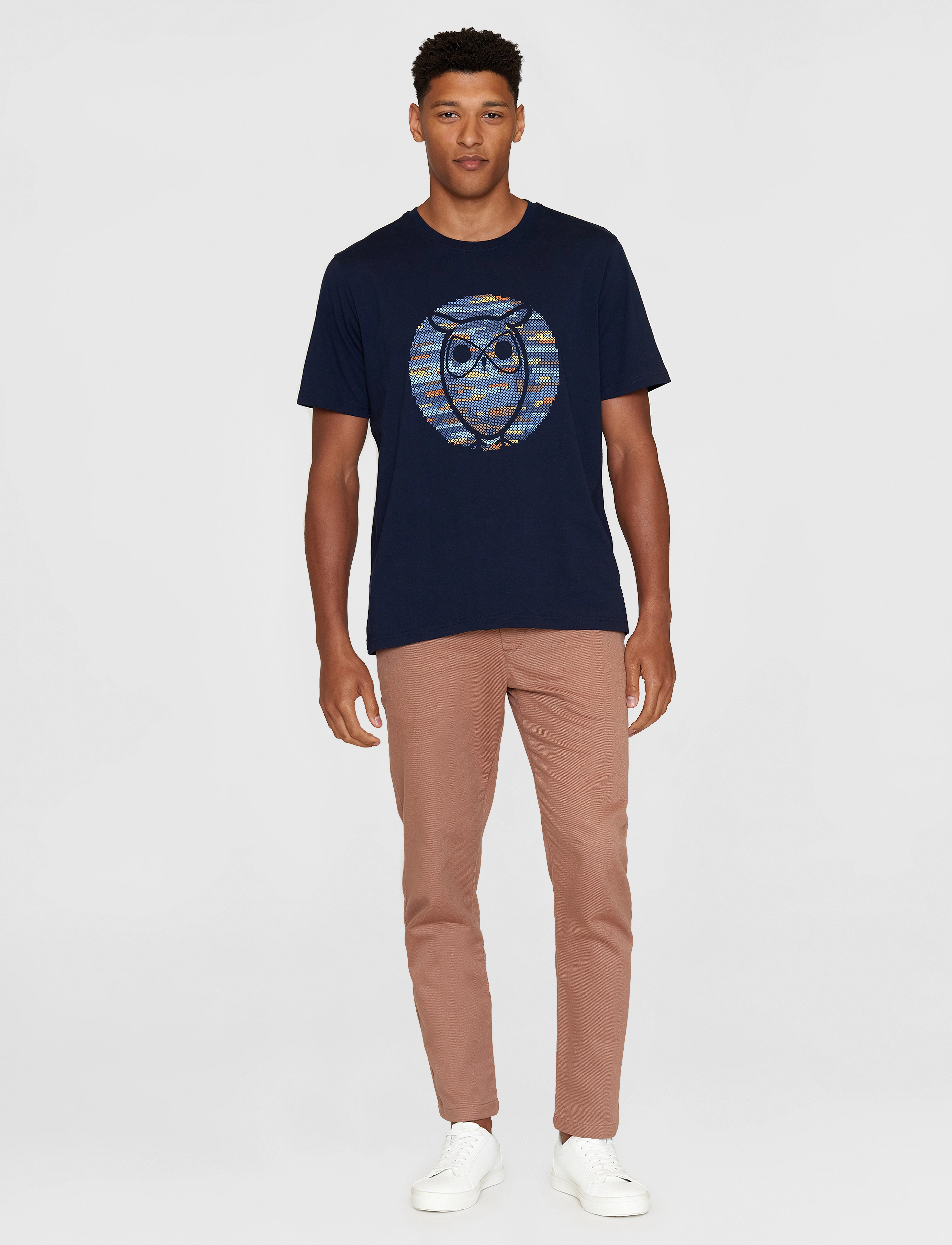 Knowledge Cotton Apparel - Regular short sleeve heavy single o - night sky - 4