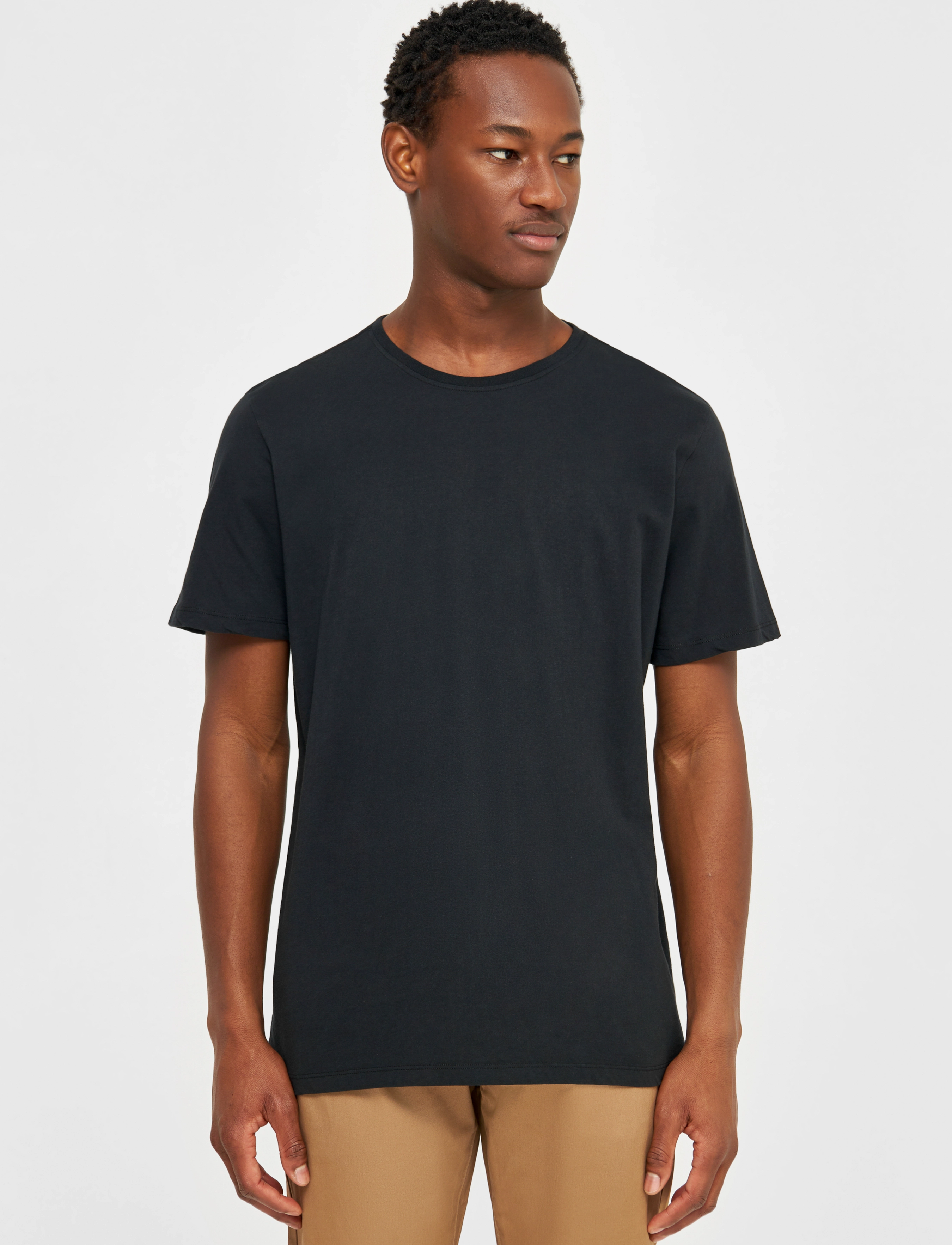 Knowledge Cotton Apparel - Basic core t-shirt - kurzärmelig - black jet - 4