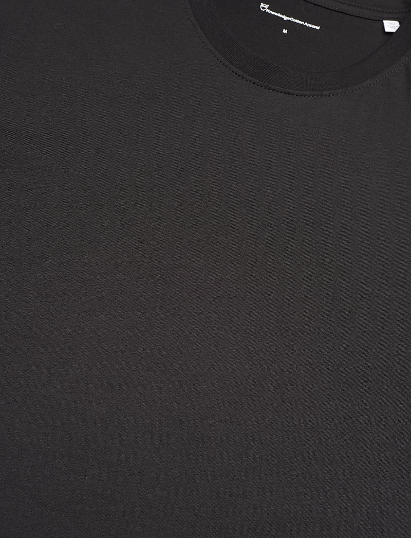 Knowledge Cotton Apparel - Basic t-shirt - kortærmede t-shirts - black jet - 5