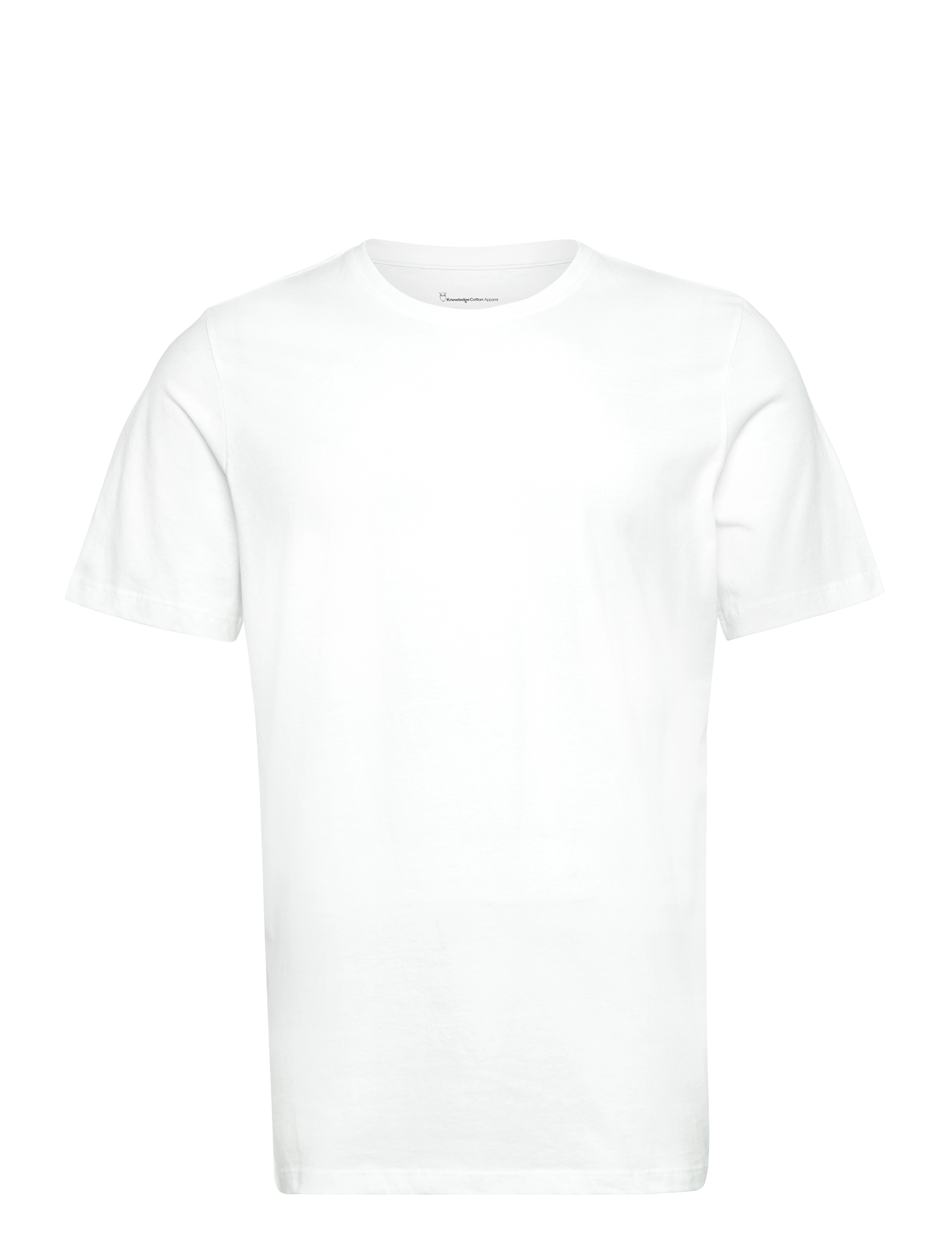 Knowledge Cotton Apparel Basic T-Shirt, S, T-shirts, Weiß - Short-sleeved, Männerswear