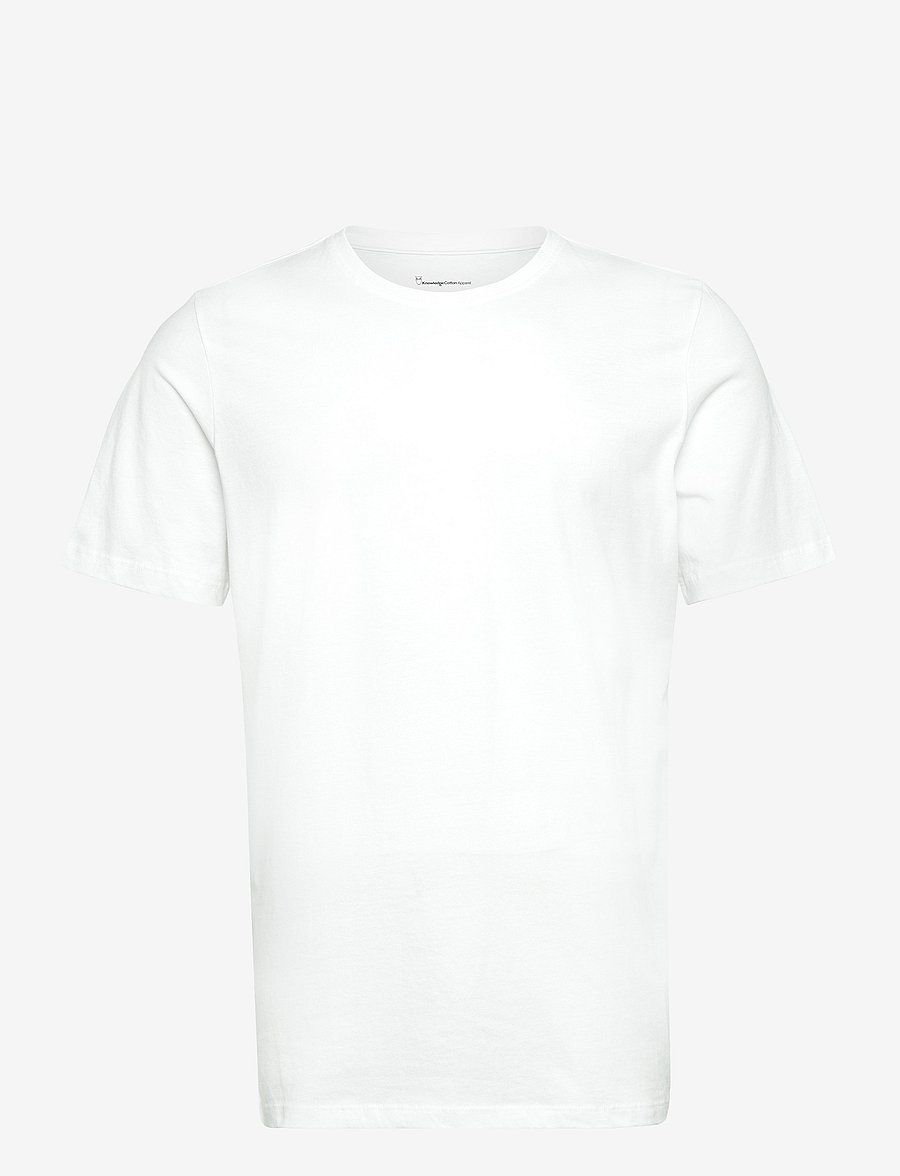 Knowledge Cotton Apparel - AGNAR basic t-shirt - Regenerative - kurzärmelige t-shirts - bright white - 0