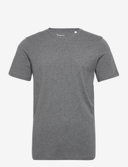 Knowledge Cotton Apparel - AGNAR basic t-shirt - Regenerative - lägsta priserna - dark grey melange - 0