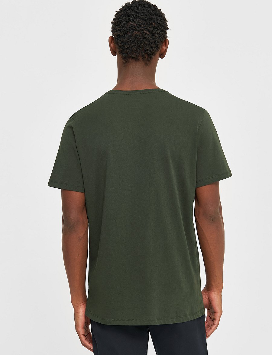Knowledge Cotton Apparel - Basic t-shirt - GOTS/Vegan - forrest night - 3