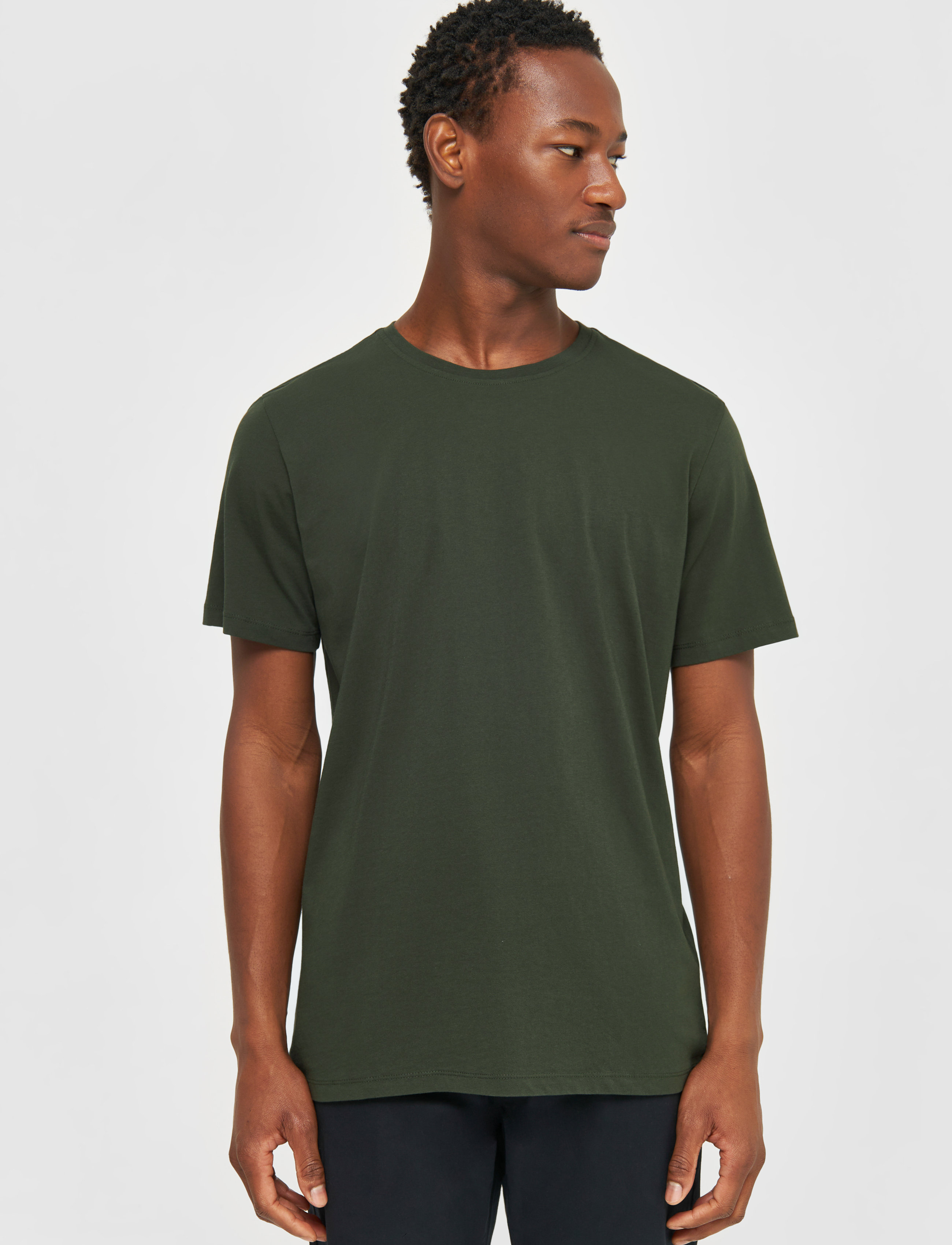 Knowledge Cotton Apparel - Basic t-shirt - GOTS/Vegan - forrest night - 4