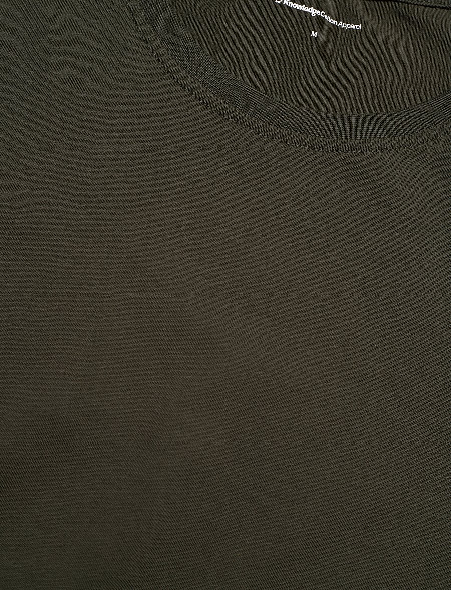 Knowledge Cotton Apparel - Basic t-shirt - GOTS/Vegan - forrest night - 5