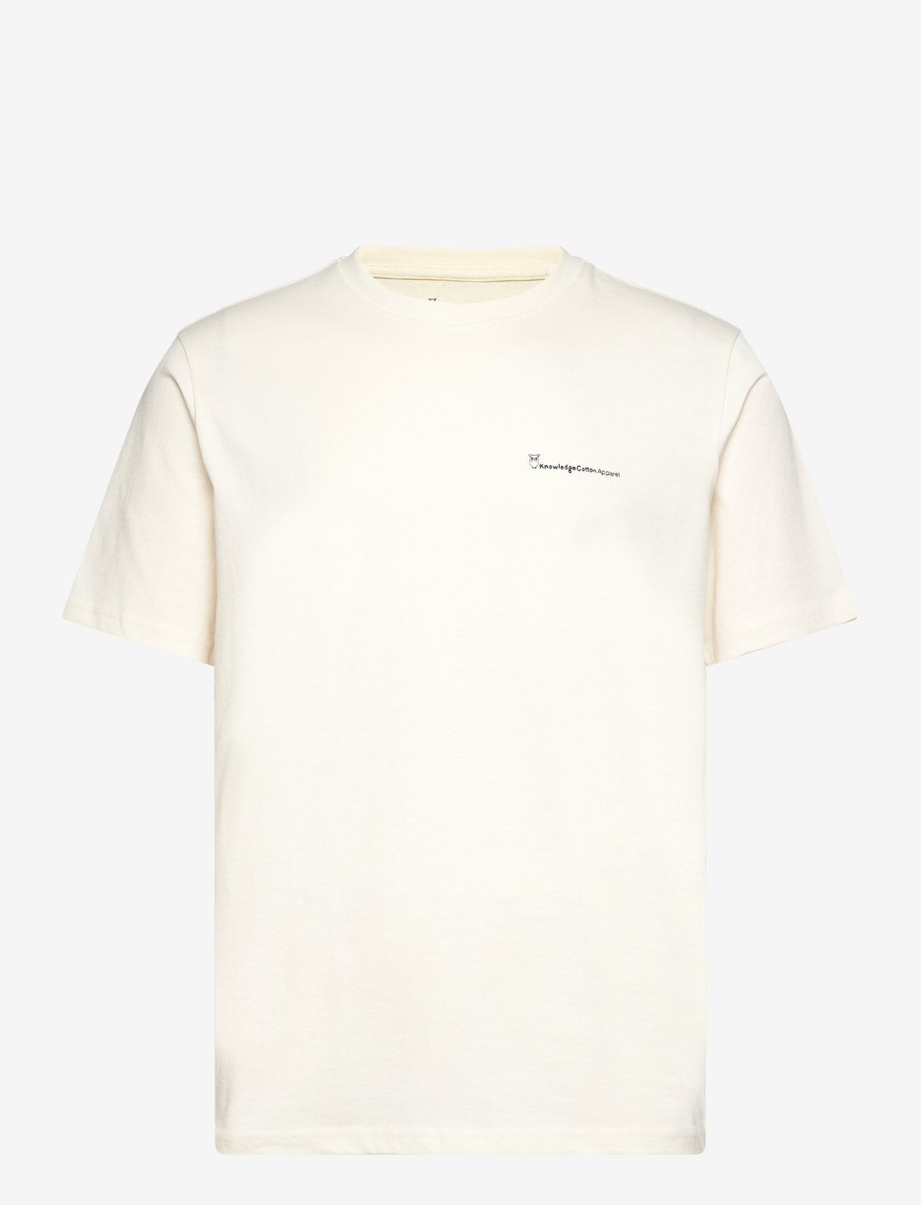 Knowledge Cotton Apparel - Regular fit chill camp back print t - egret - 0