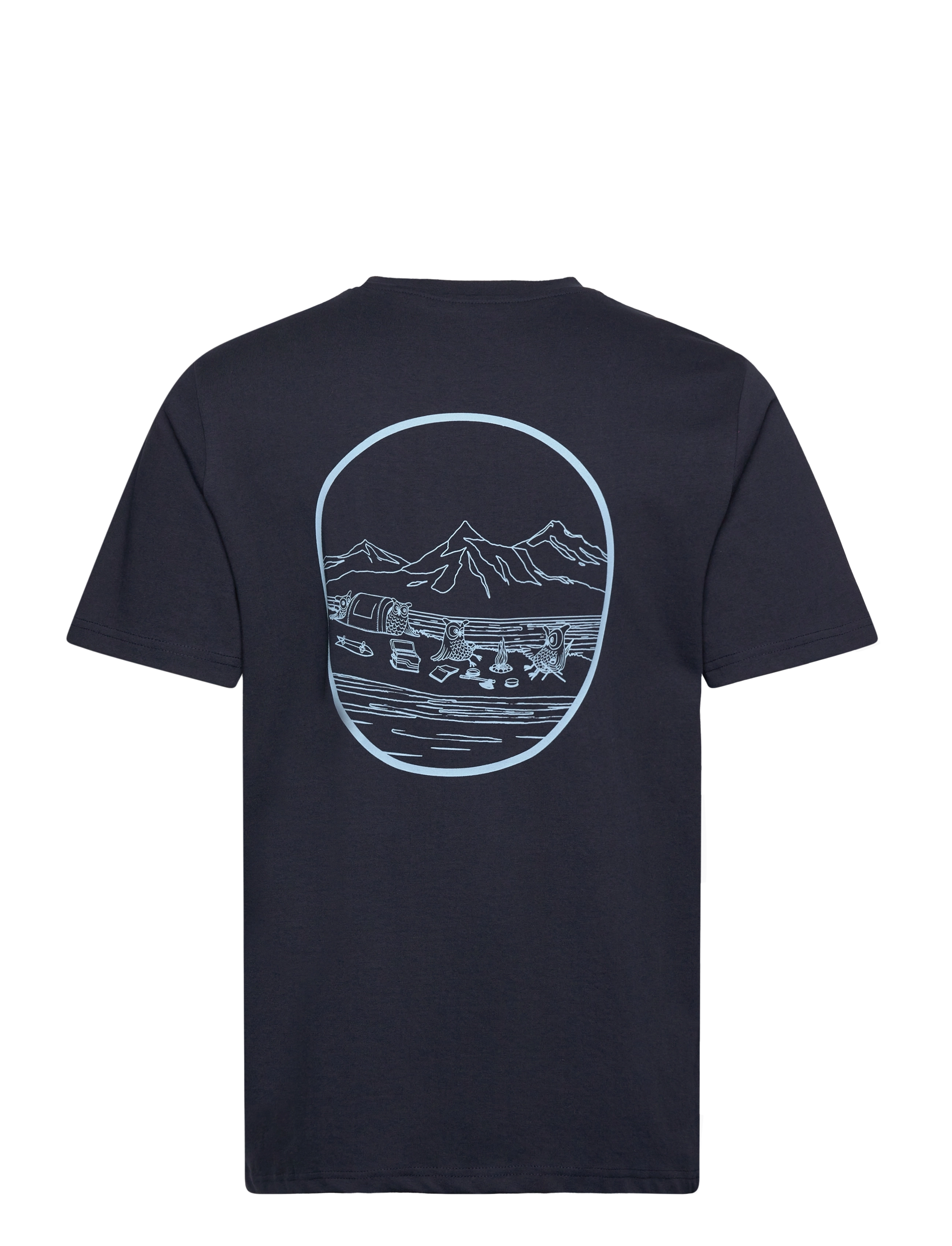 Knowledge Cotton Apparel - Regular fit chill camp back print t - night sky - 1