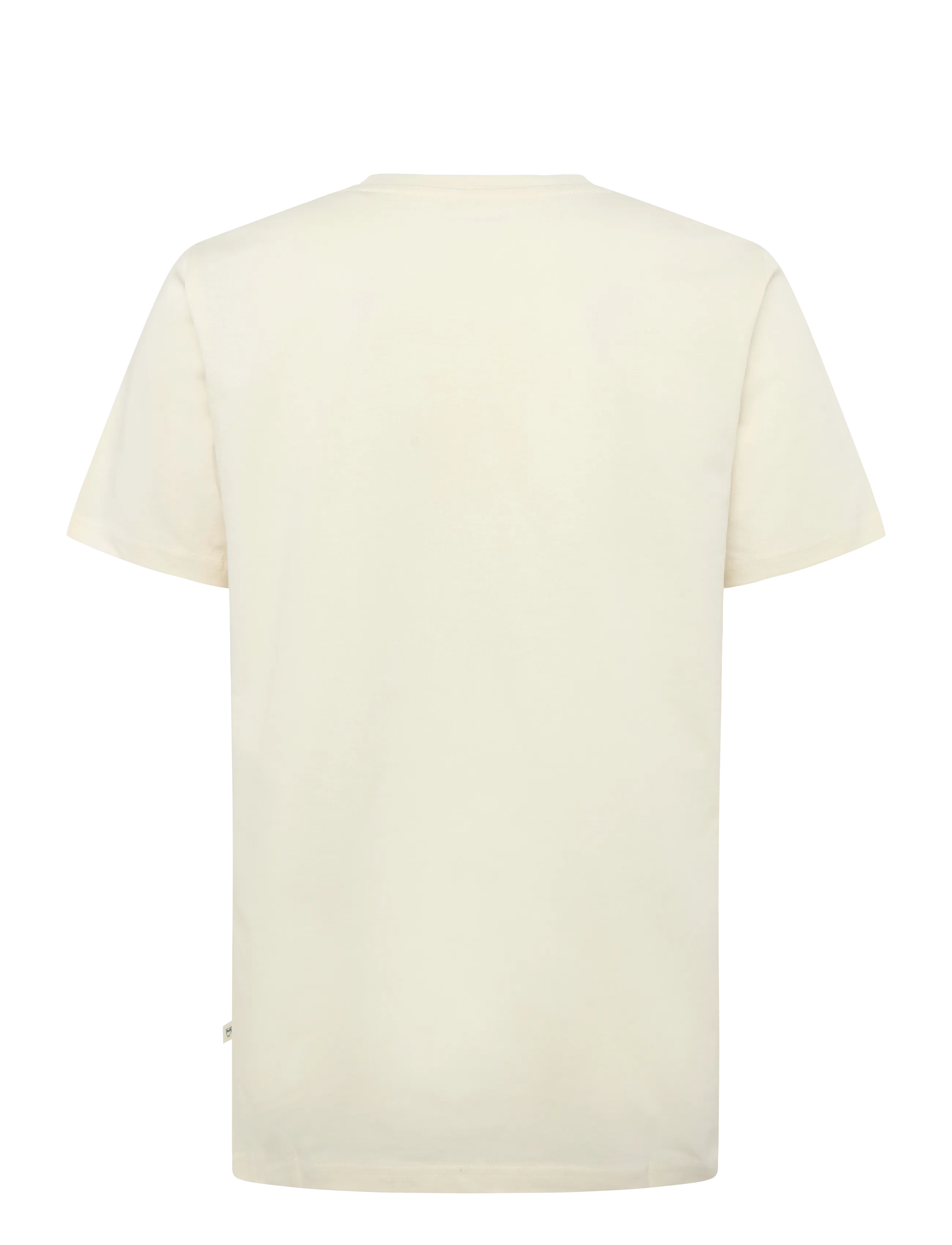 Knowledge Cotton Apparel - Chest embroidery t-shirt - egret - 1