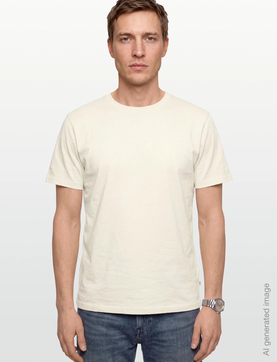 Knowledge Cotton Apparel - Chest embroidery t-shirt - lühikeste varrukatega t-särgid - egret - 3