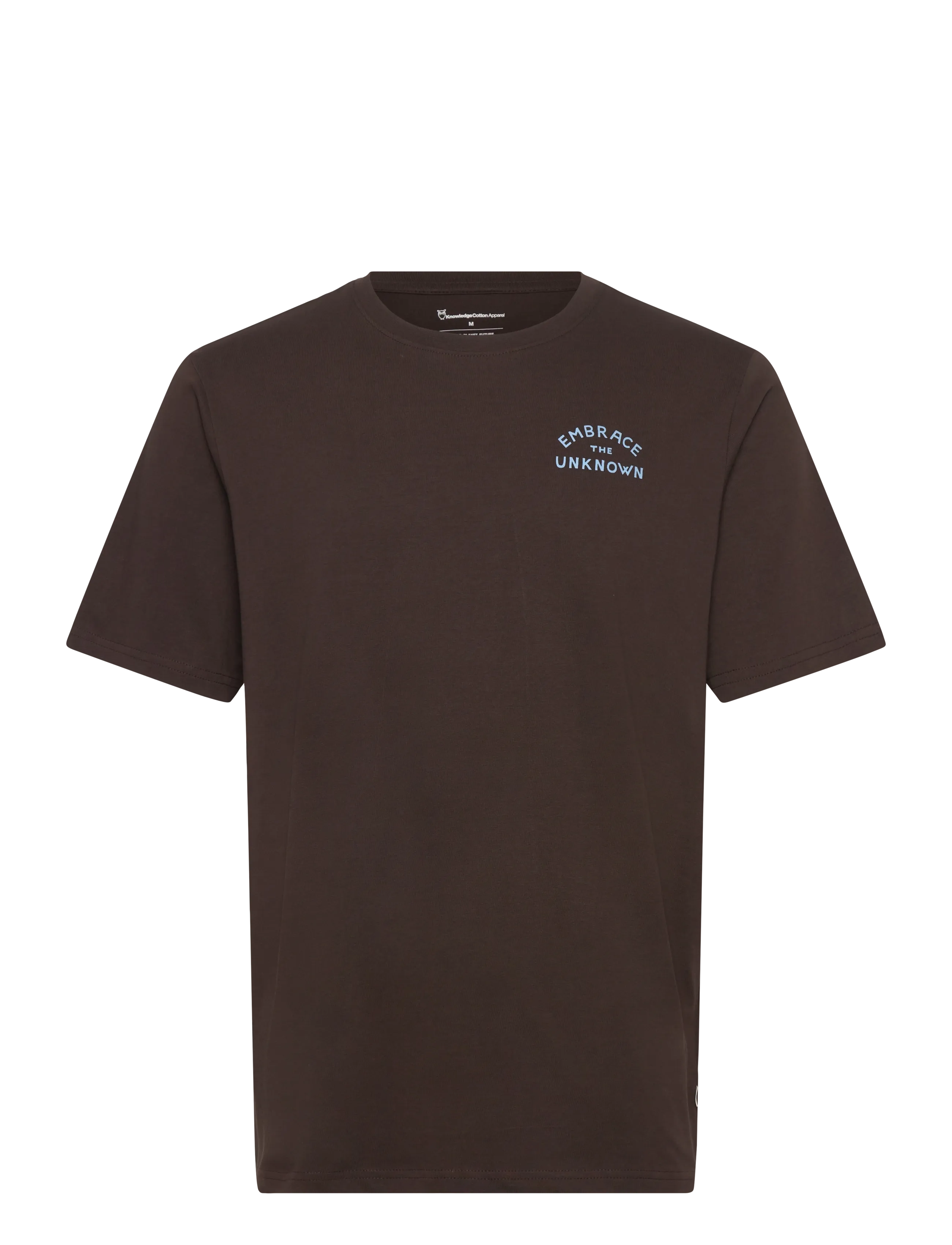 Knowledge Cotton Apparel Regenerative Organic Cotton Back Pr, Mænd, Print T-Shirt, Brun, Str: M
