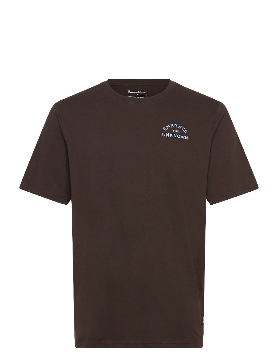 Knowledge Cotton Apparel - Regenerative Organic Cotton Back Pr - chocolate torte - 0
