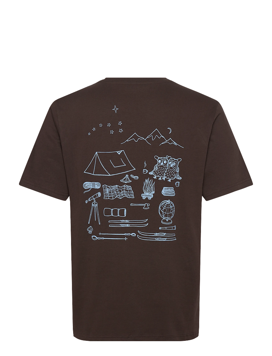 Knowledge Cotton Apparel - Regenerative Organic Cotton Back Pr - chocolate torte - 1