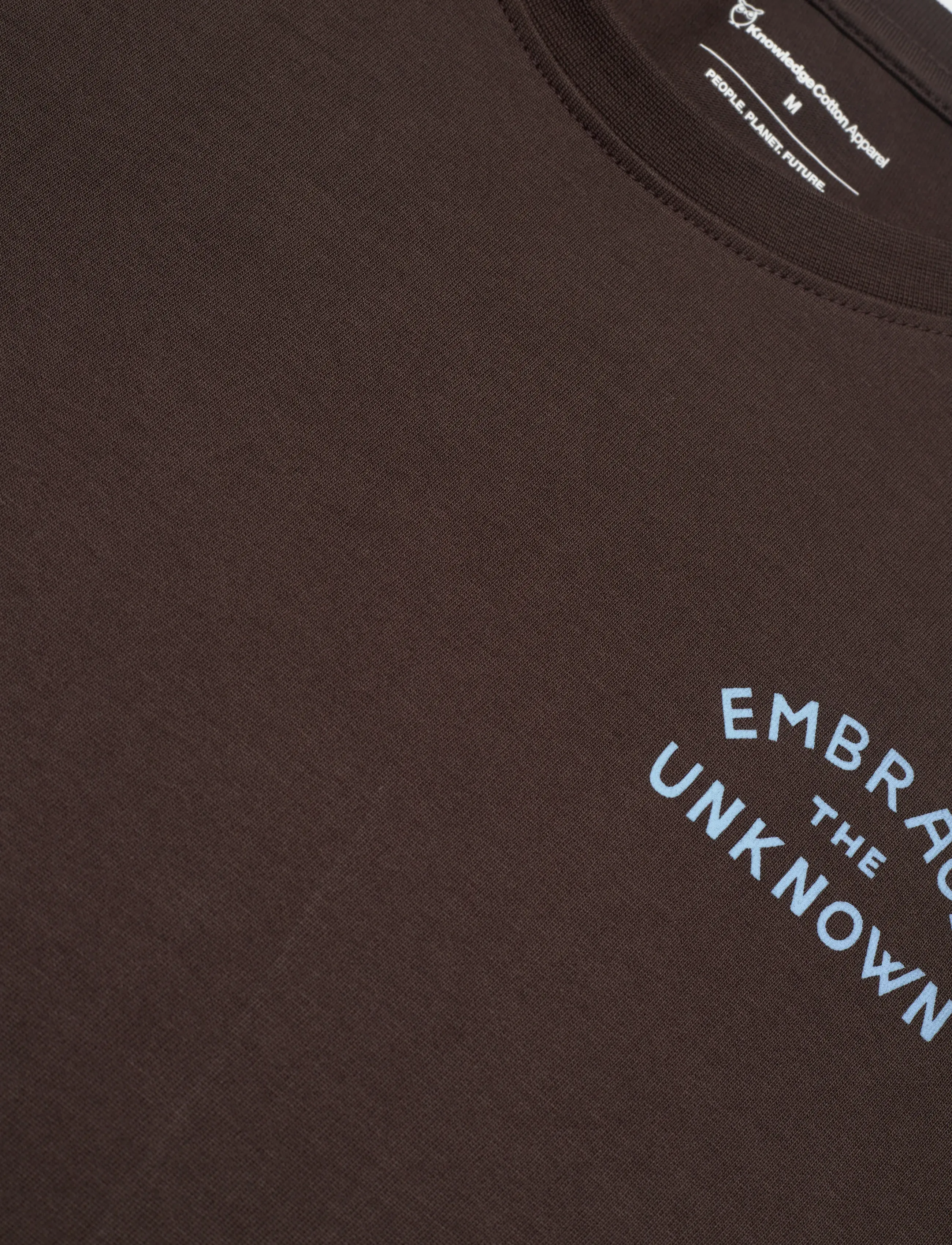 Knowledge Cotton Apparel - Regenerative Organic Cotton Back Pr - chocolate torte - 2