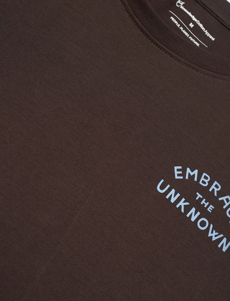 Knowledge Cotton Apparel - Regenerative Organic Cotton Back Pr - chocolate torte - 2
