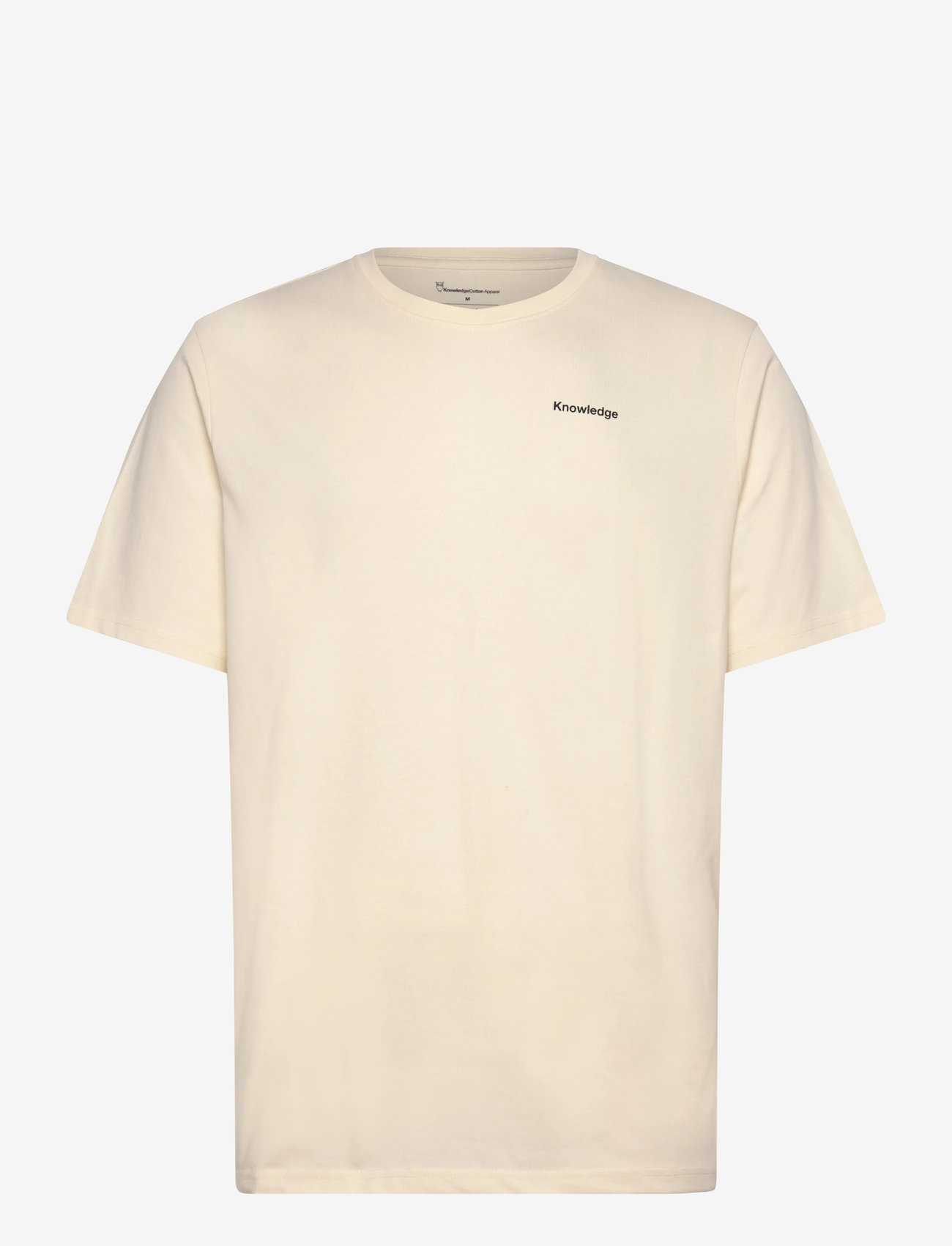 Knowledge Cotton Apparel - Regenerative Organic Cotton Back Pr - kortärmade t-shirts - egret - 0